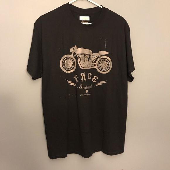Vintage Look Motorcycle Graphic Tee “Free Indeed” - Picture 2 of 4